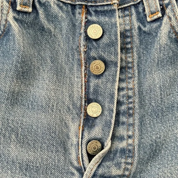 VINTAGE 80s Levi's 501 Redline Selvedge Red Tab Cut-Off Denim Shorts - USA Made